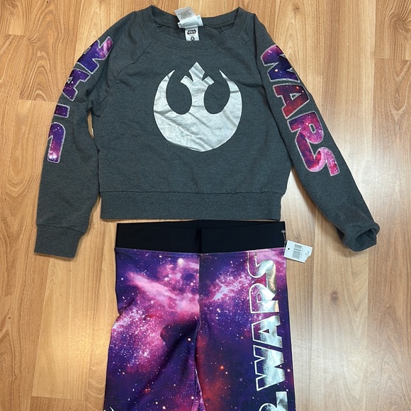 Star Wars Girl's pants and shirt Set Medium 8-10 - Picture 3 of 4